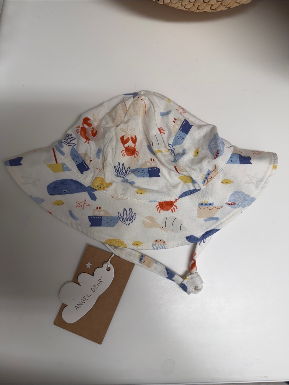 Angel Dear Ocean Print Baby Sun Hat